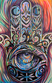 Hamsa Mandala Flower, 48 x 24